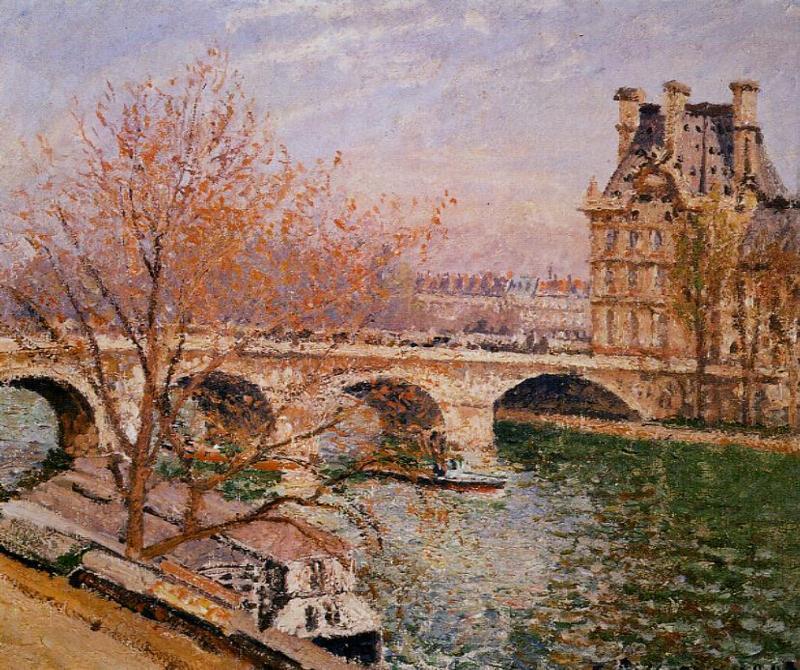 Der Pont Royal Und Das Pavillon De Flore — Camille Pissarro