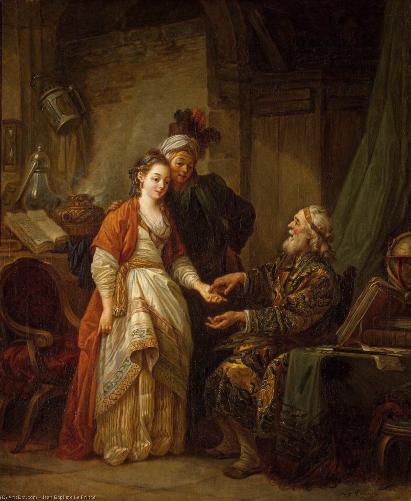 Visit To A Palmist — Jean Baptiste Le Prince