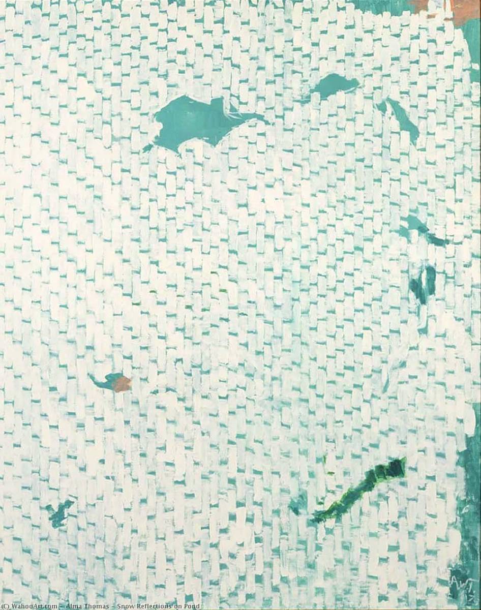 Snow Reflections On Pond — Alma Thomas