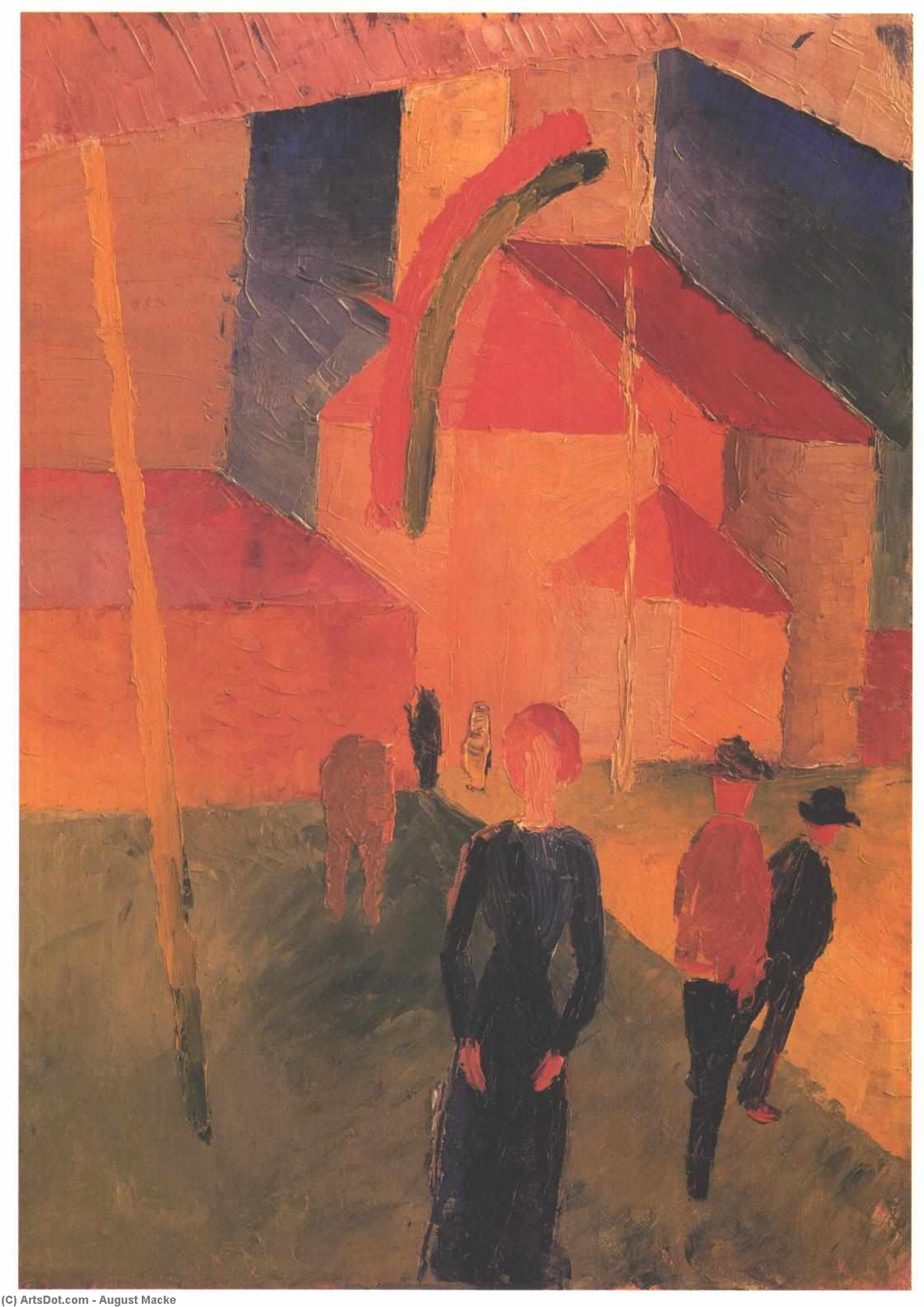 Church Decorated With Flags — August Macke