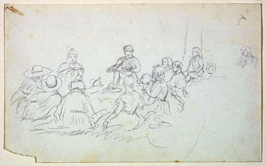 Untitled, Ten People At A Picnic — Thomas Cole