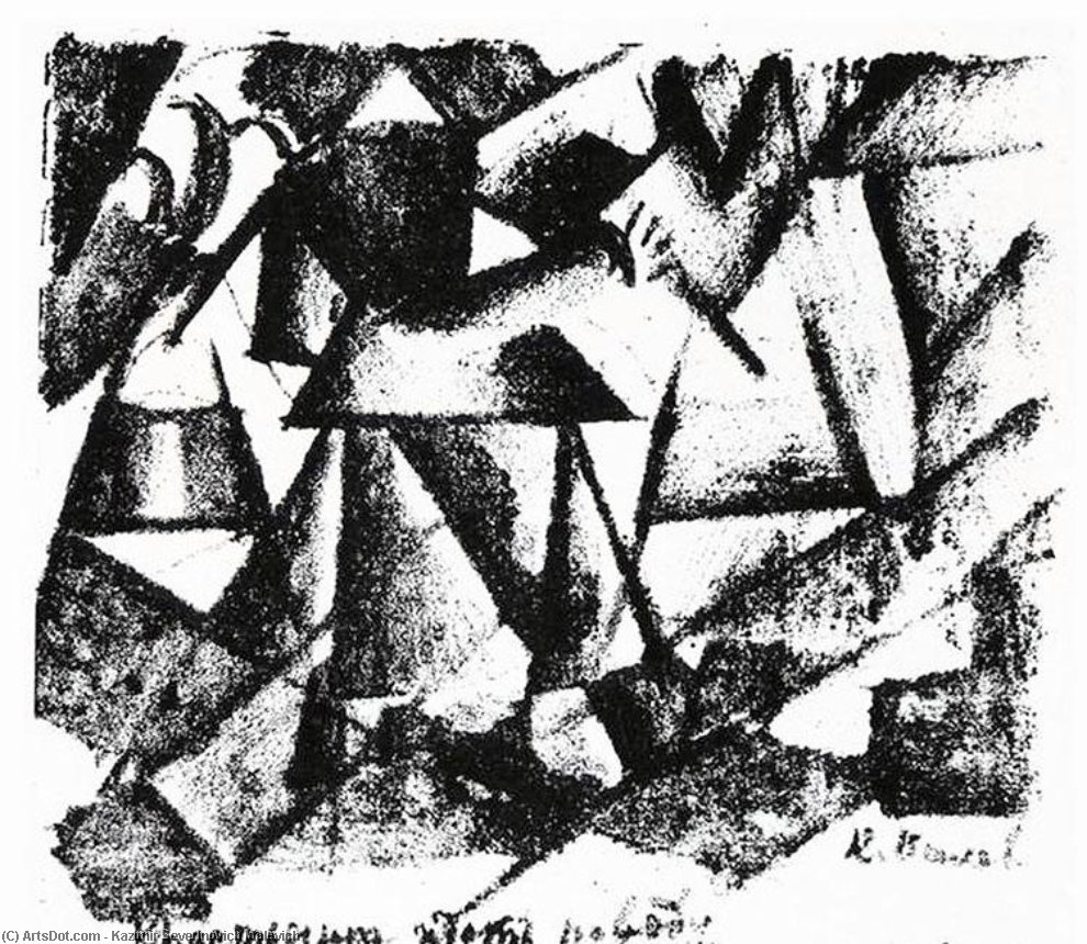 Peasant Woman Carrying Buckets With Water — Kazimir Malevich