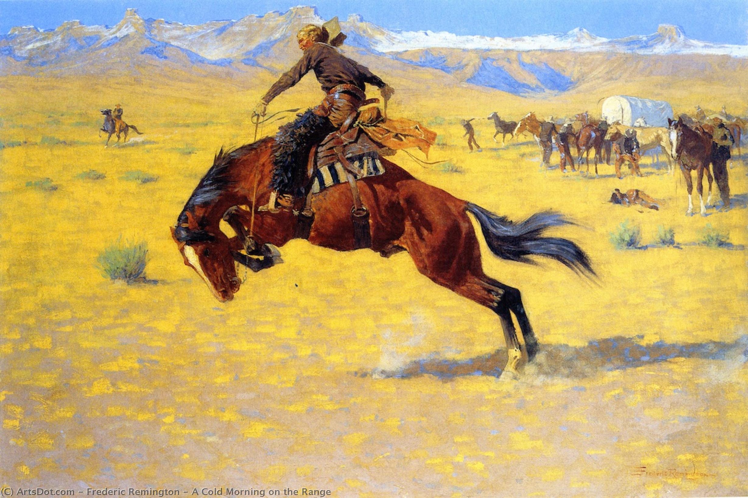 A Cold Morning On The Range — Frederic Remington