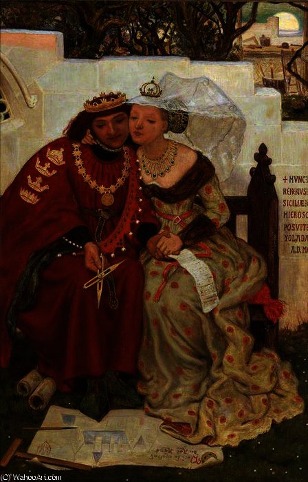 King René's Honeymoon - Architecture — Ford Madox Brown