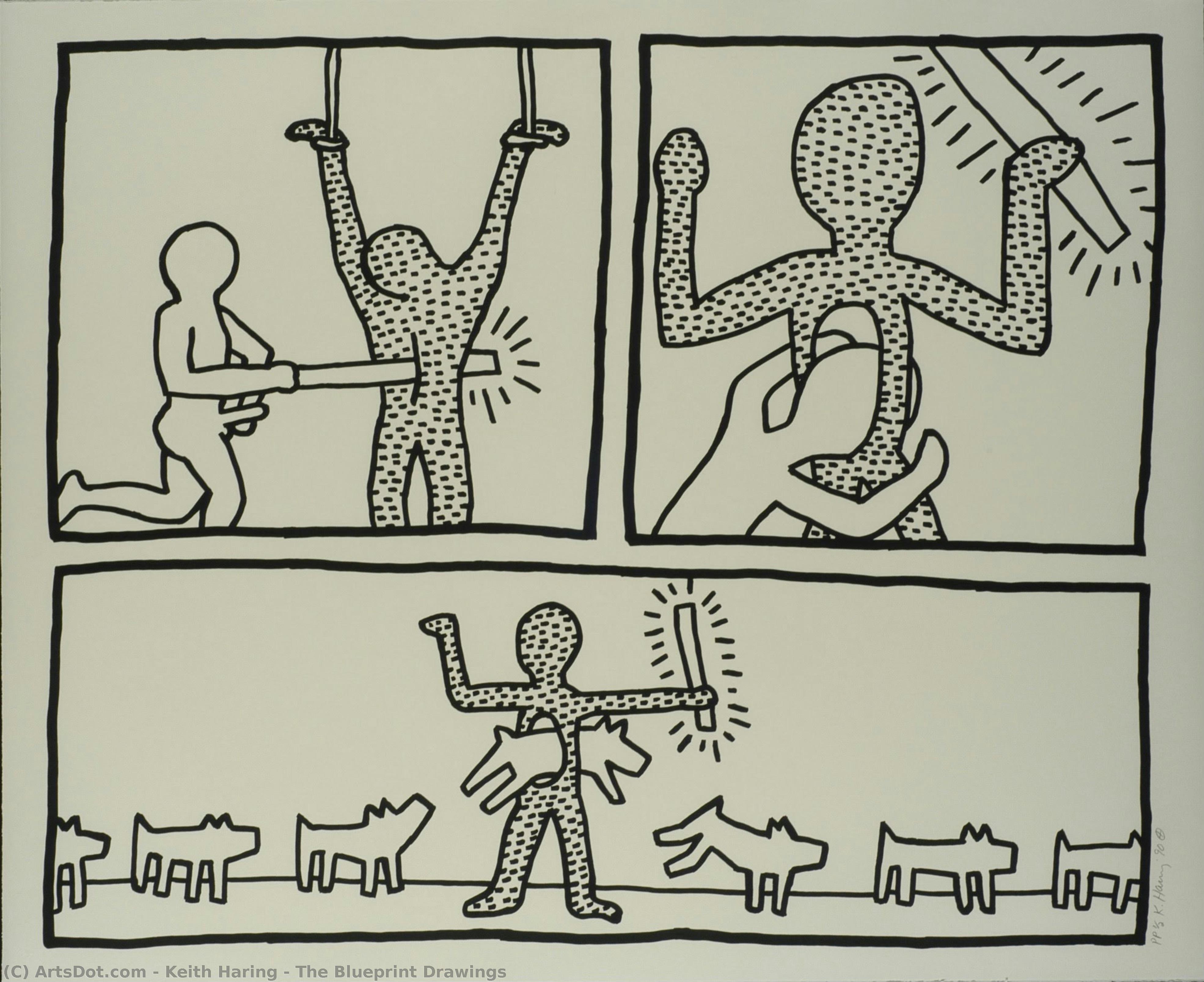 Die Blaupausen-zeichnungen — Keith Haring