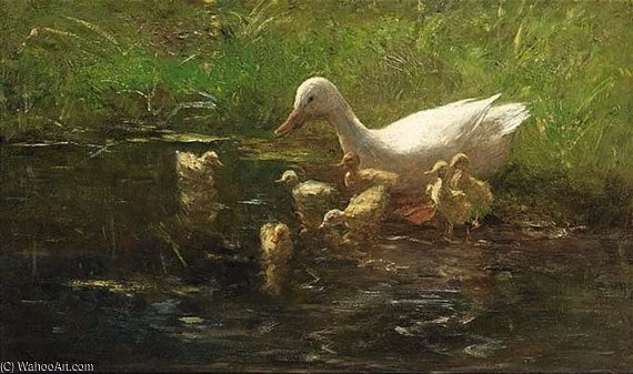 Ducks On The Waterfront — Willem Maris