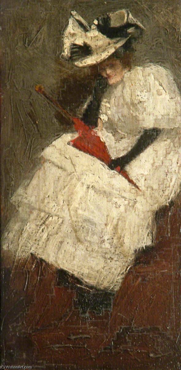 Figure Of Lady In White — Sidney Herbert Sime