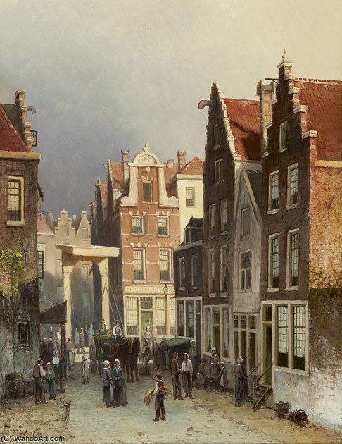 A Dutch Town View — Johannes Frederik Hulk