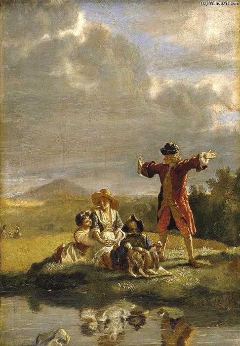 Voltaire Narrating A Fable — Jean Huber