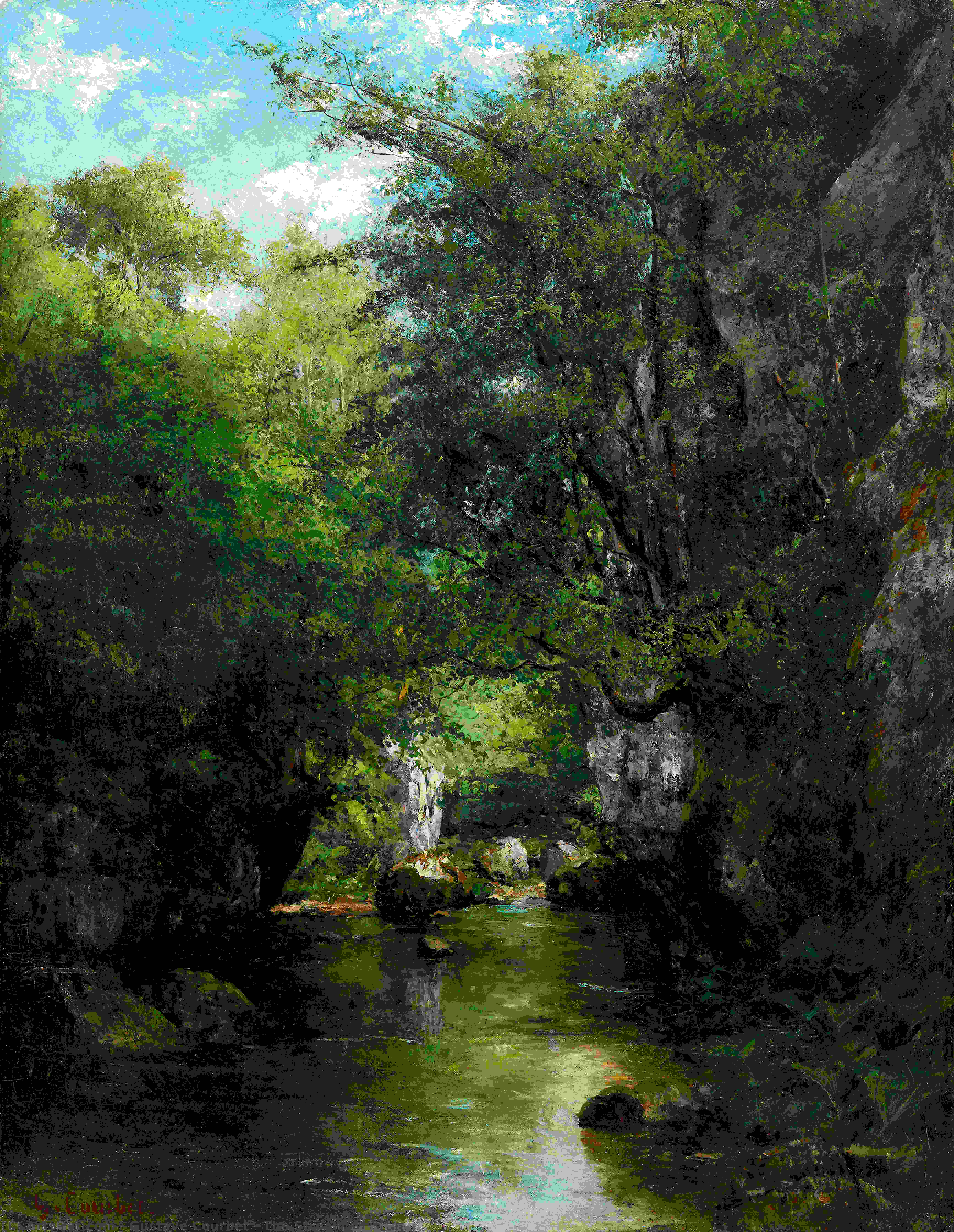 The Stream At Brème — Gustave Courbet