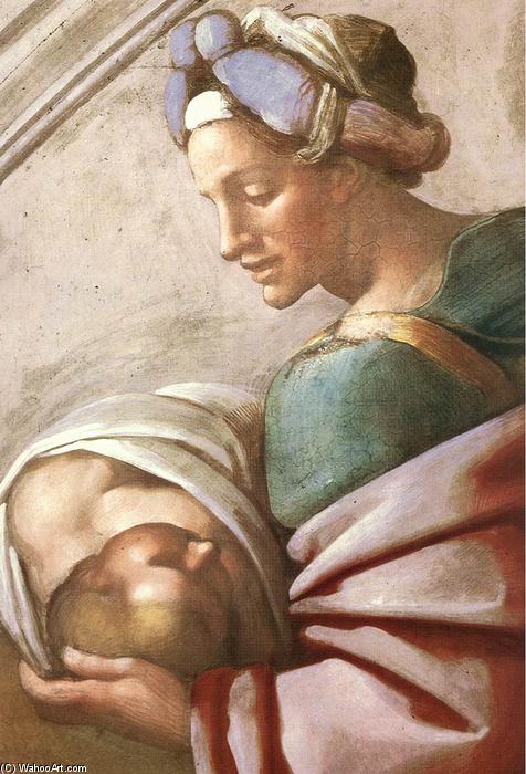 Hezekiah - Manasseh - Amon (detail) — Michelangelo Buonarroti