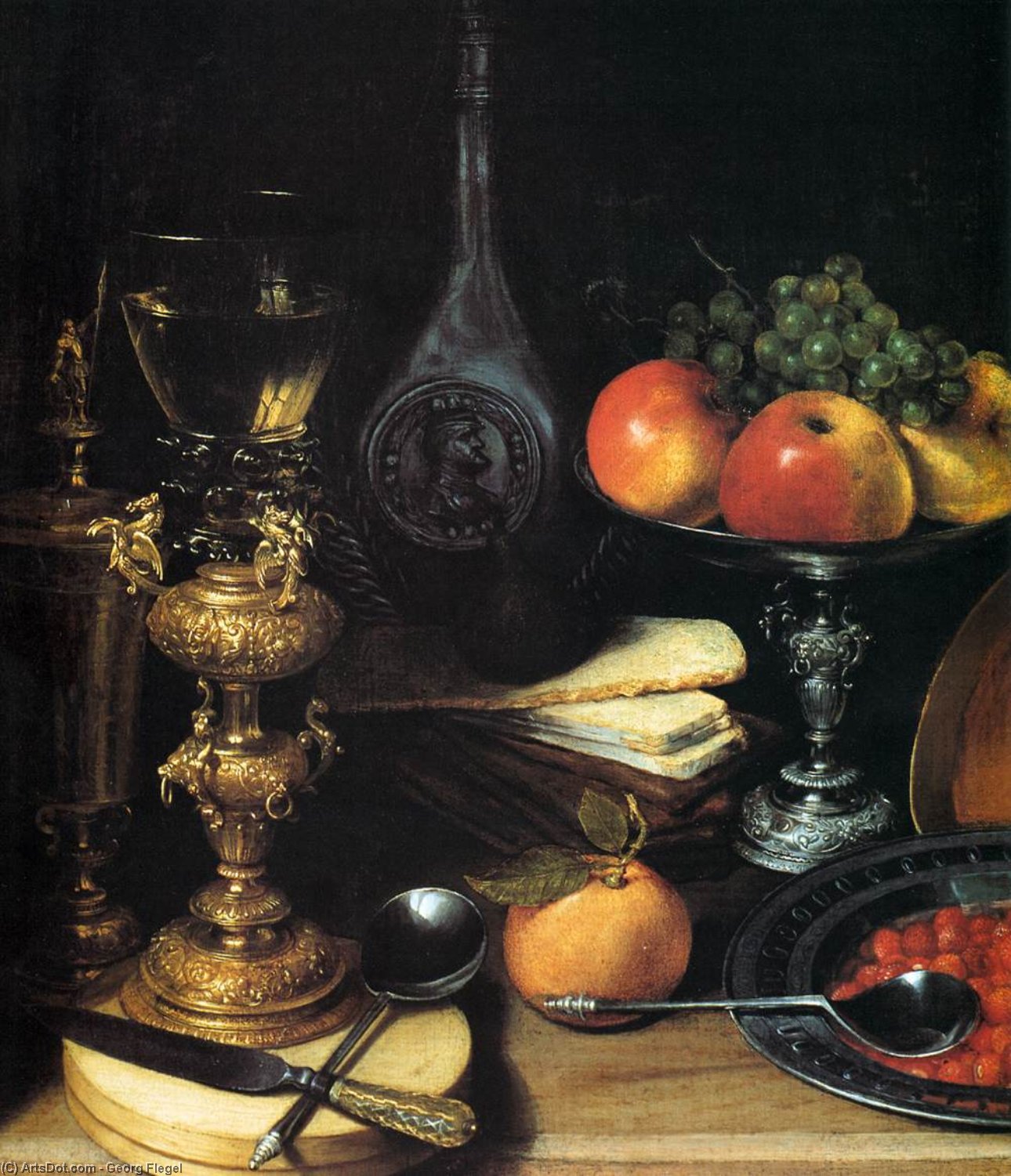 Cupboard (detail) — Georg Flegel