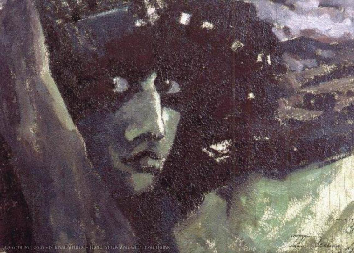 Head Of Demon With Mountains — Mikhail Vrubel