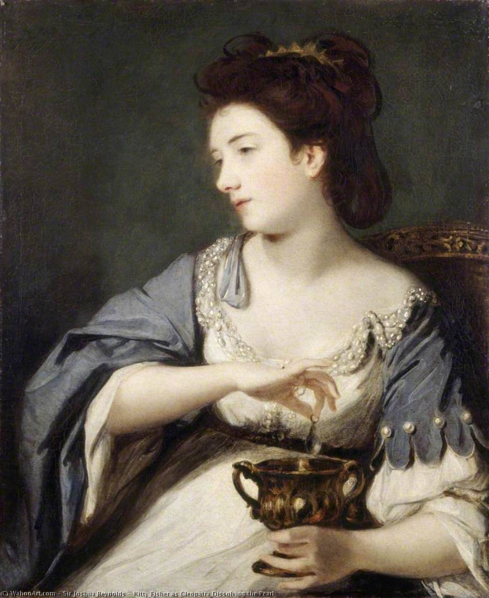 Kitty Fisher As Cleopatra Dissolving The Pearl — Sir Joshua Reynolds