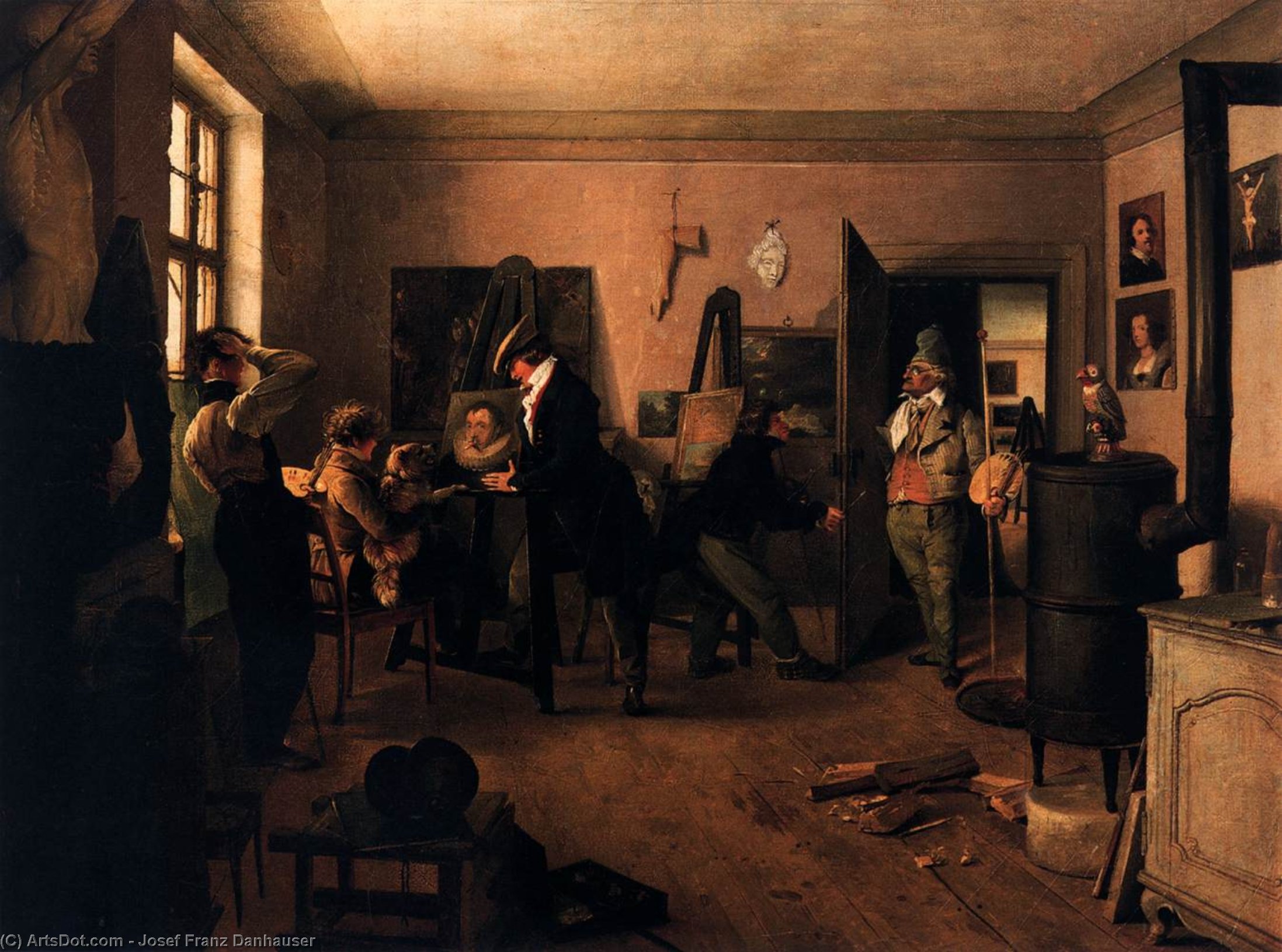 The Scholars' Room — Josef Franz Danhauser