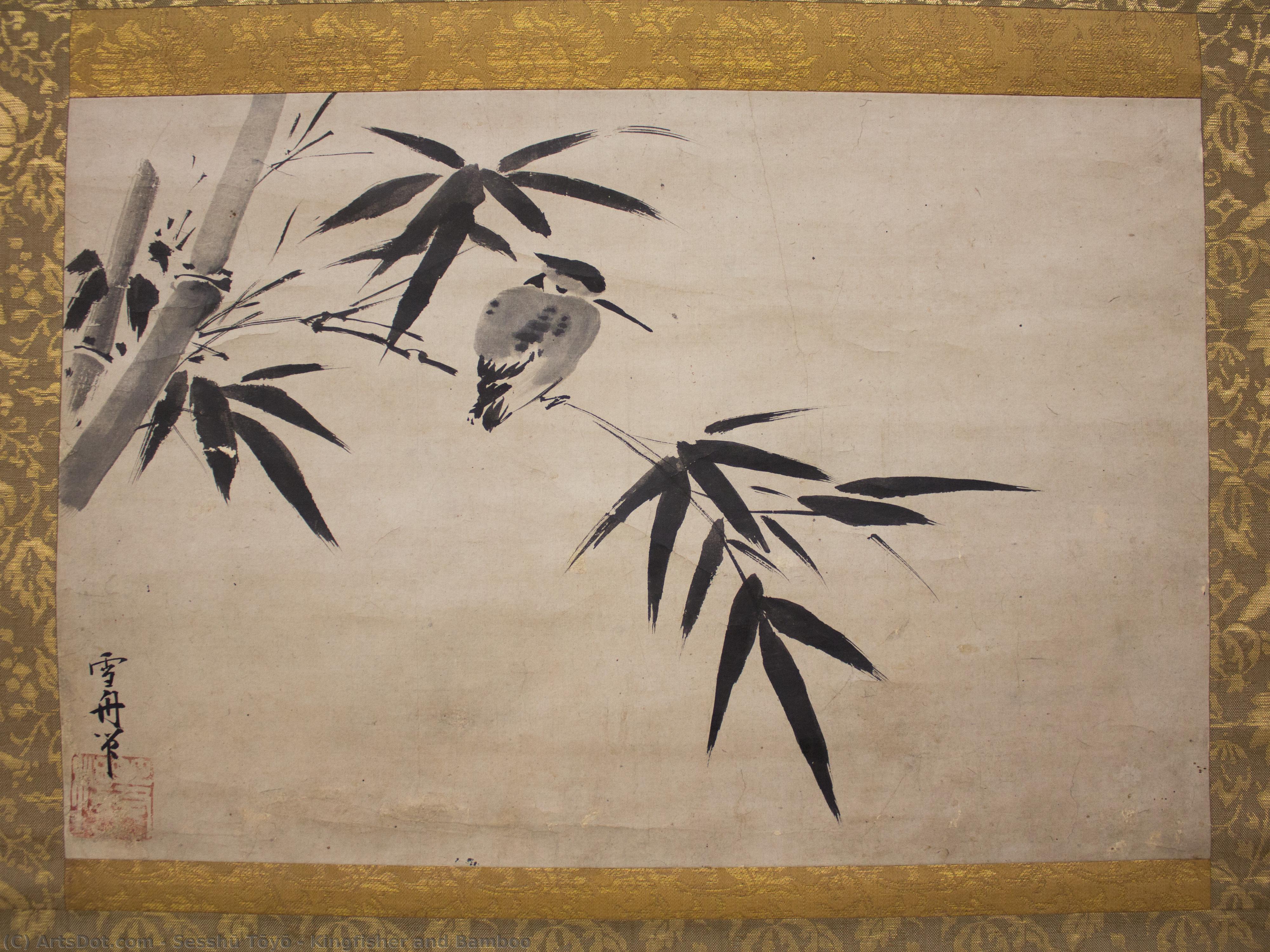 Kingfisher And Bamboo — Sesshū Tōyō