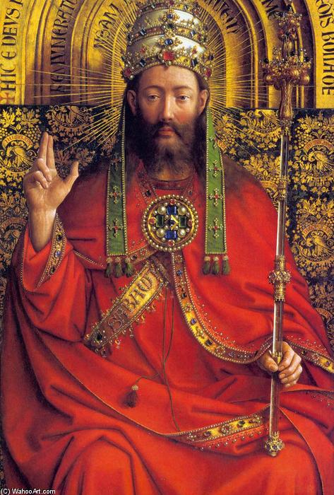 The Ghent Altarpiece: God Almighty (detail) — Jan Van Eyck