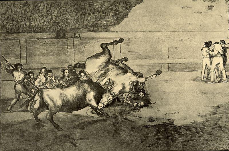 Embestida De Un Toro Bravo — Francisco José De Goya Y Lucientes