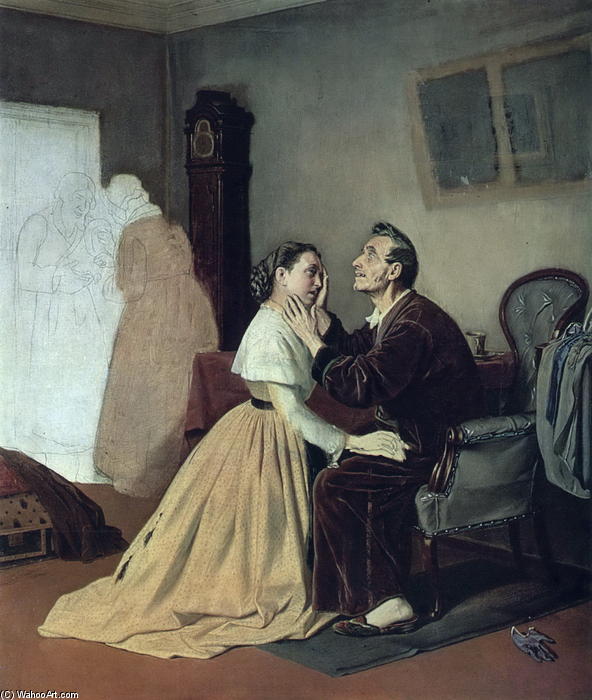 Arrival Schoolgirl To A Blind Father — Vasily Grigoryevich Perov