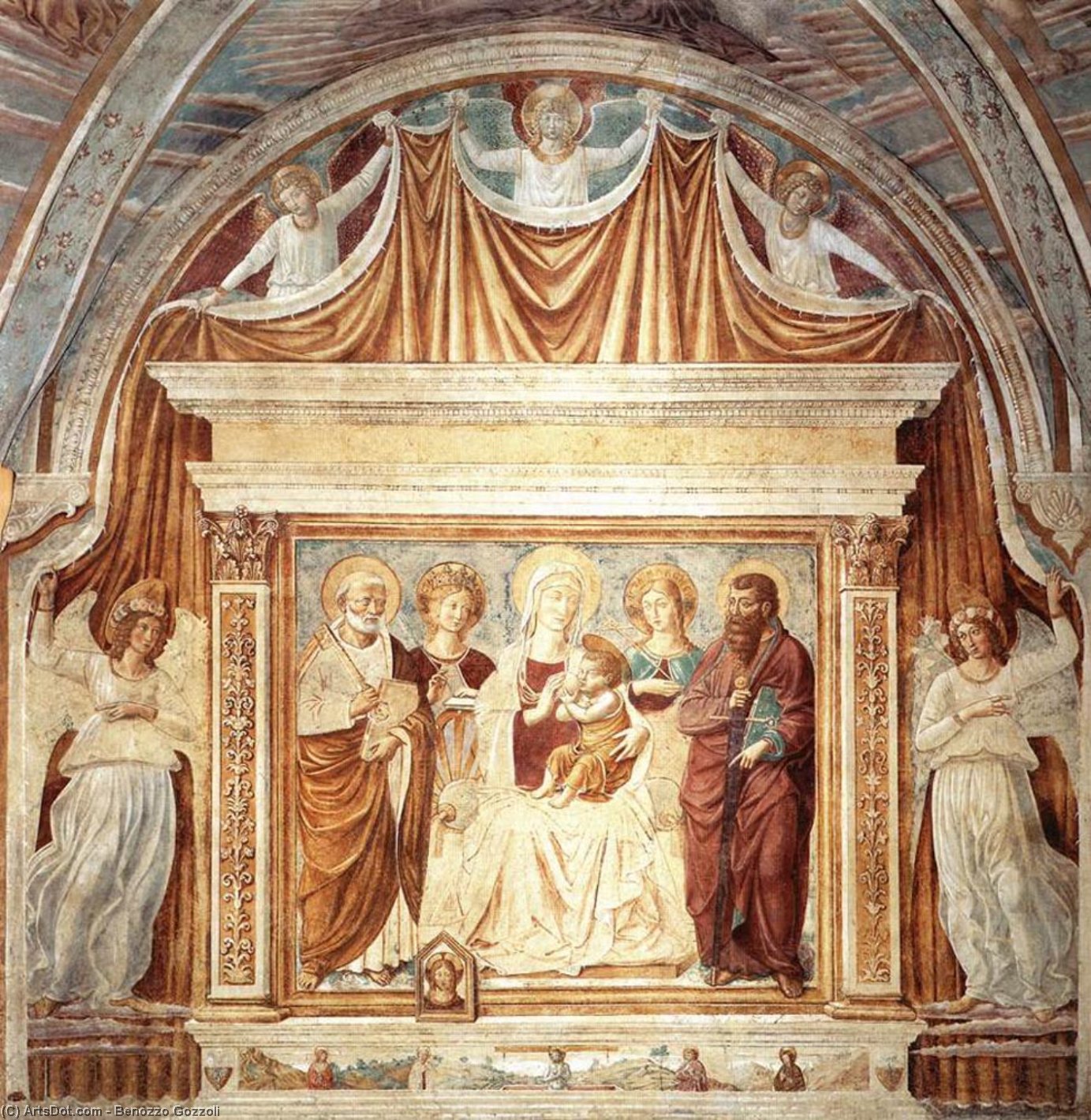 Tabernakel Der Madonna Delle Tosse: Maria Lactans — Benozzo Gozzoli