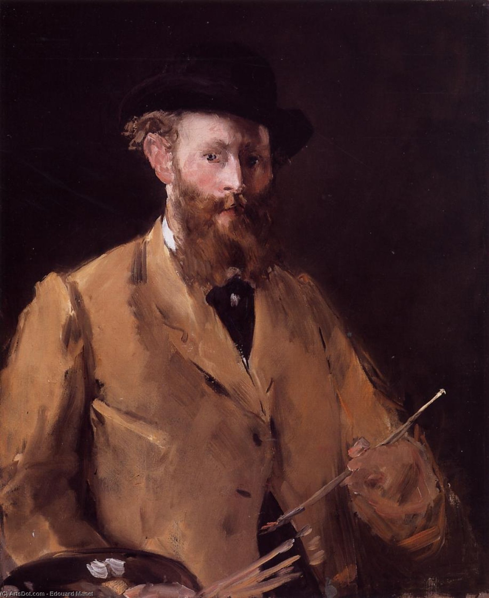 Self Portrait With Palette — Édouard Manet