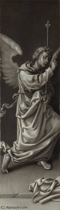 The Archangel Gabriel - Reverse Of Left Hand Shutter — Pieter Coecke Van Aelst