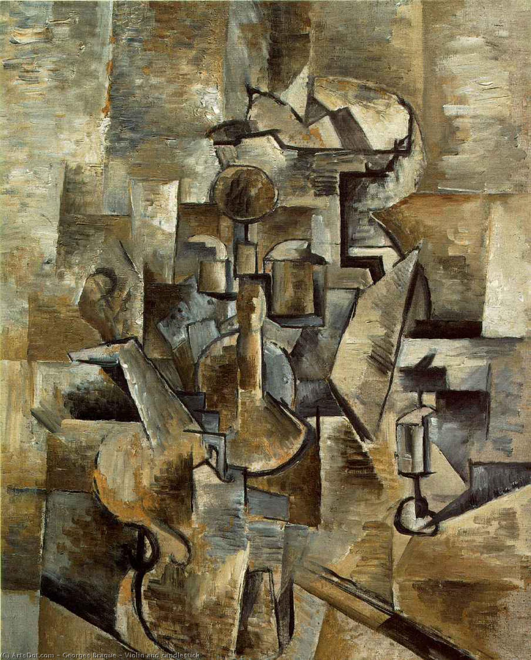Violin And Candlestick — Georges Braque