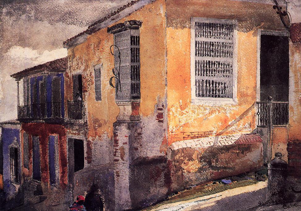 Street Corner, Santiago De Cuba — Winslow Homer