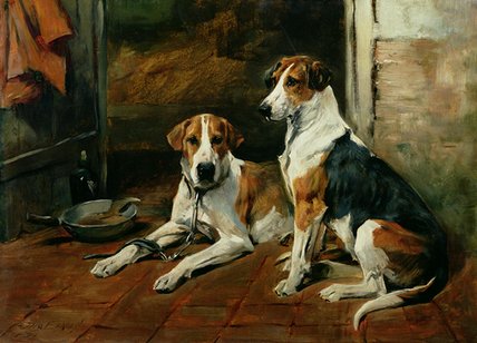 Hounds In A Stable Interior — John Emms