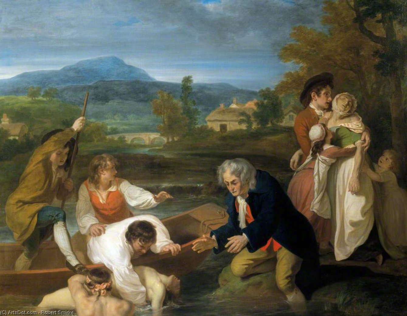 Young Man Lifted From A River, Apparently Drowned — Robert Smirke