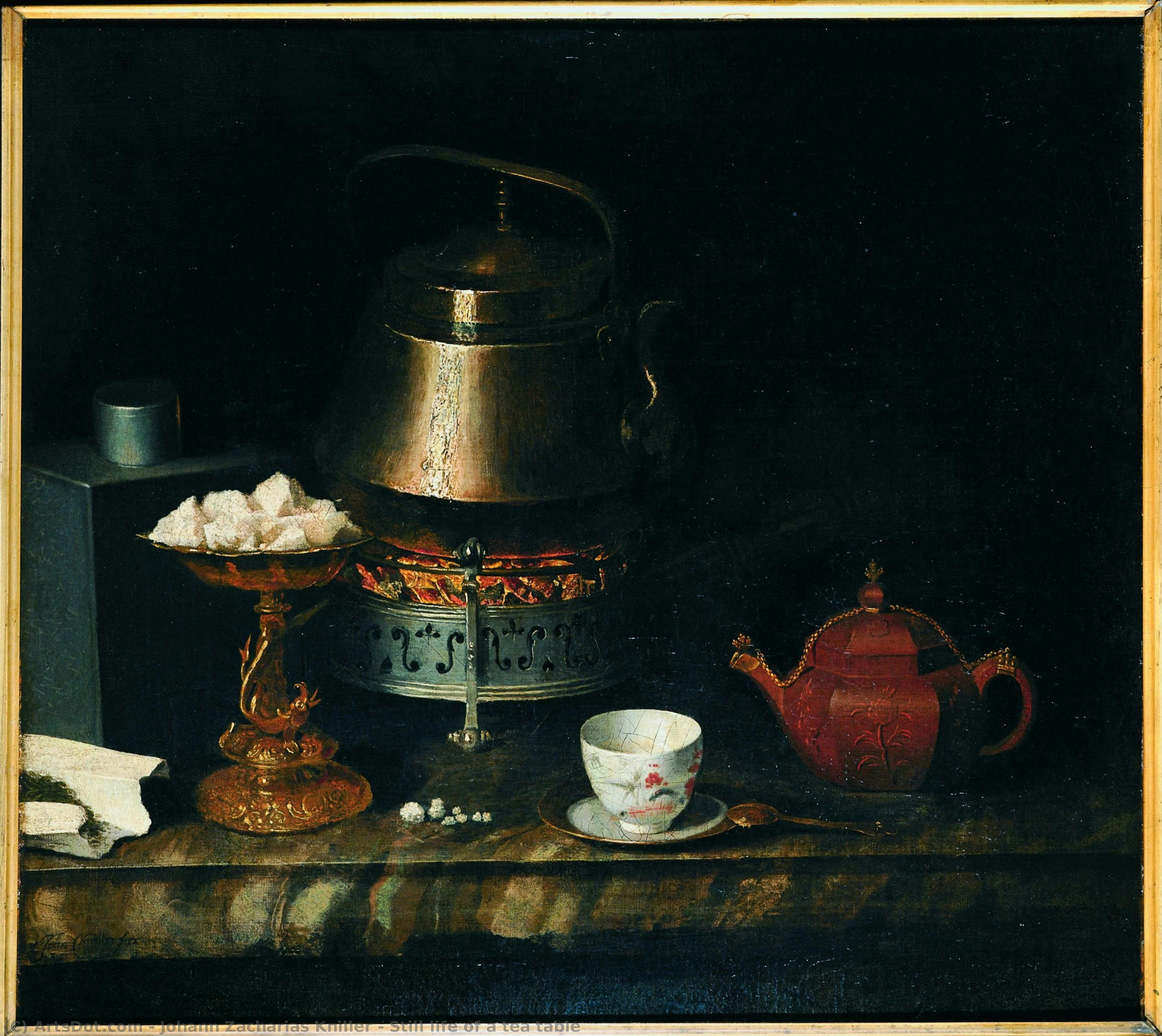 Still Life Of A Tea Table — Johann Zacharias Kniller