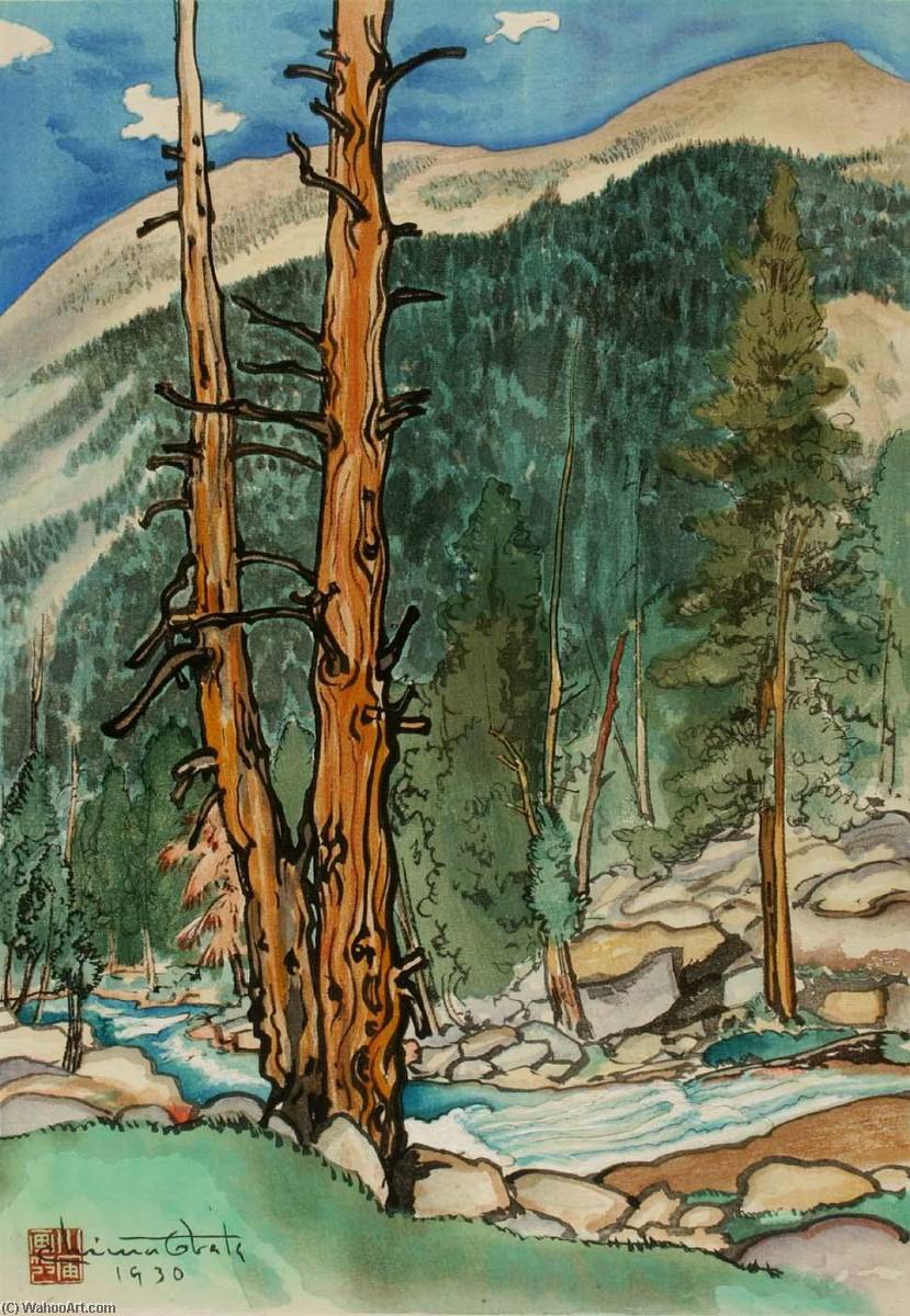 Upper Lyell Fork, Near Lyell Glacier — Chiura Obata