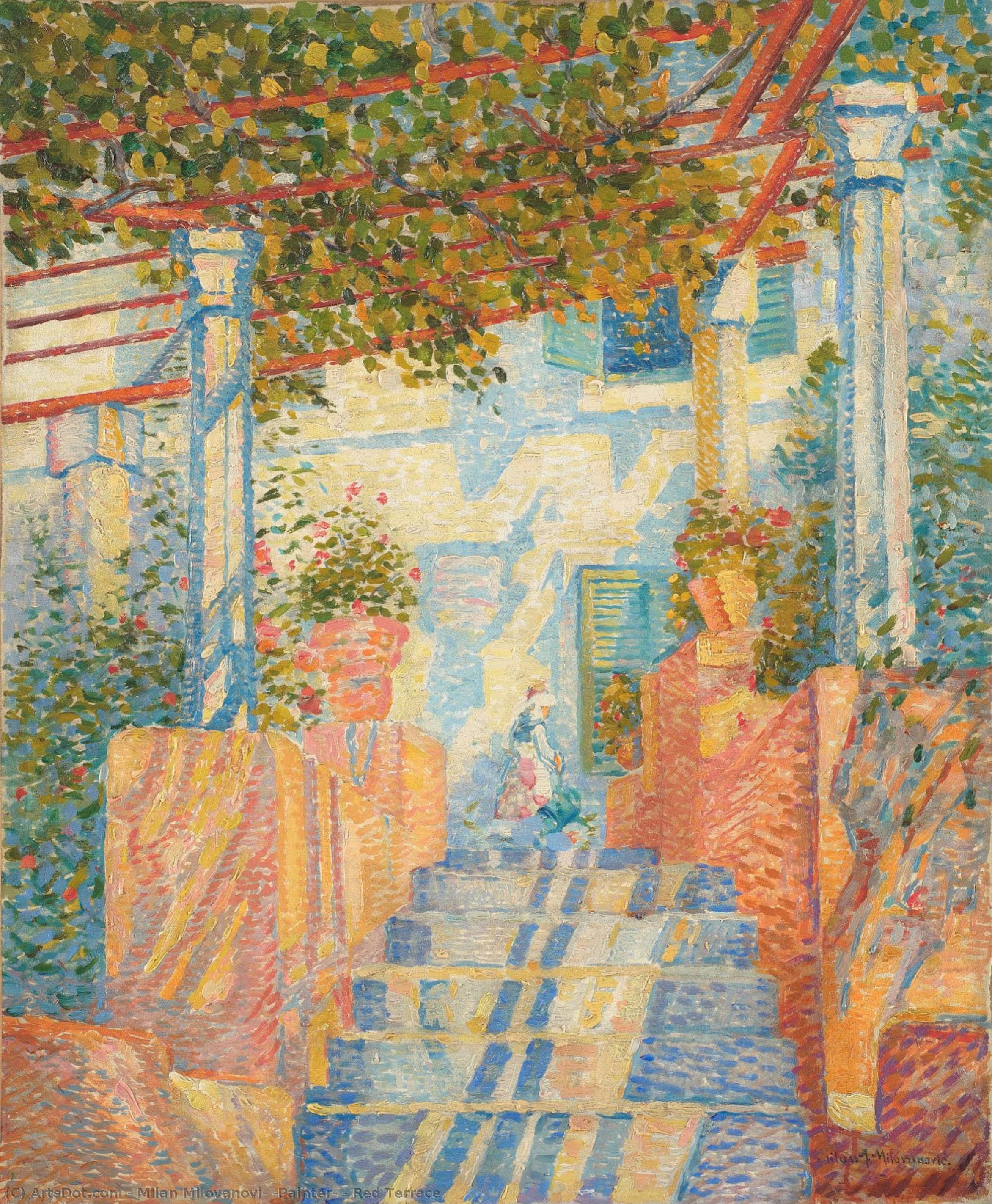 Red Terrace — Milan Milovanović (painter)