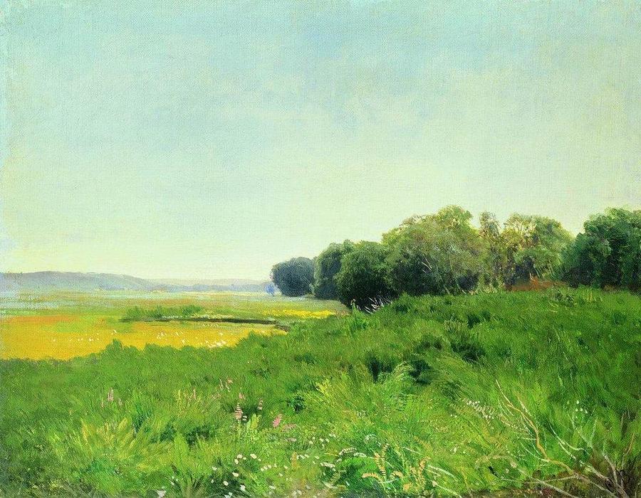 Wet Meadow 1. Study — Fyodor Alexandrovich Vasilyev