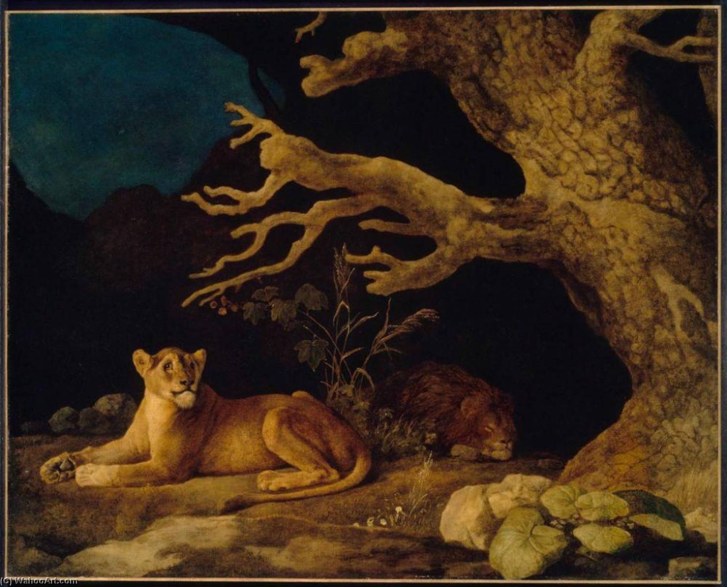 Lion And Lioness — George Stubbs