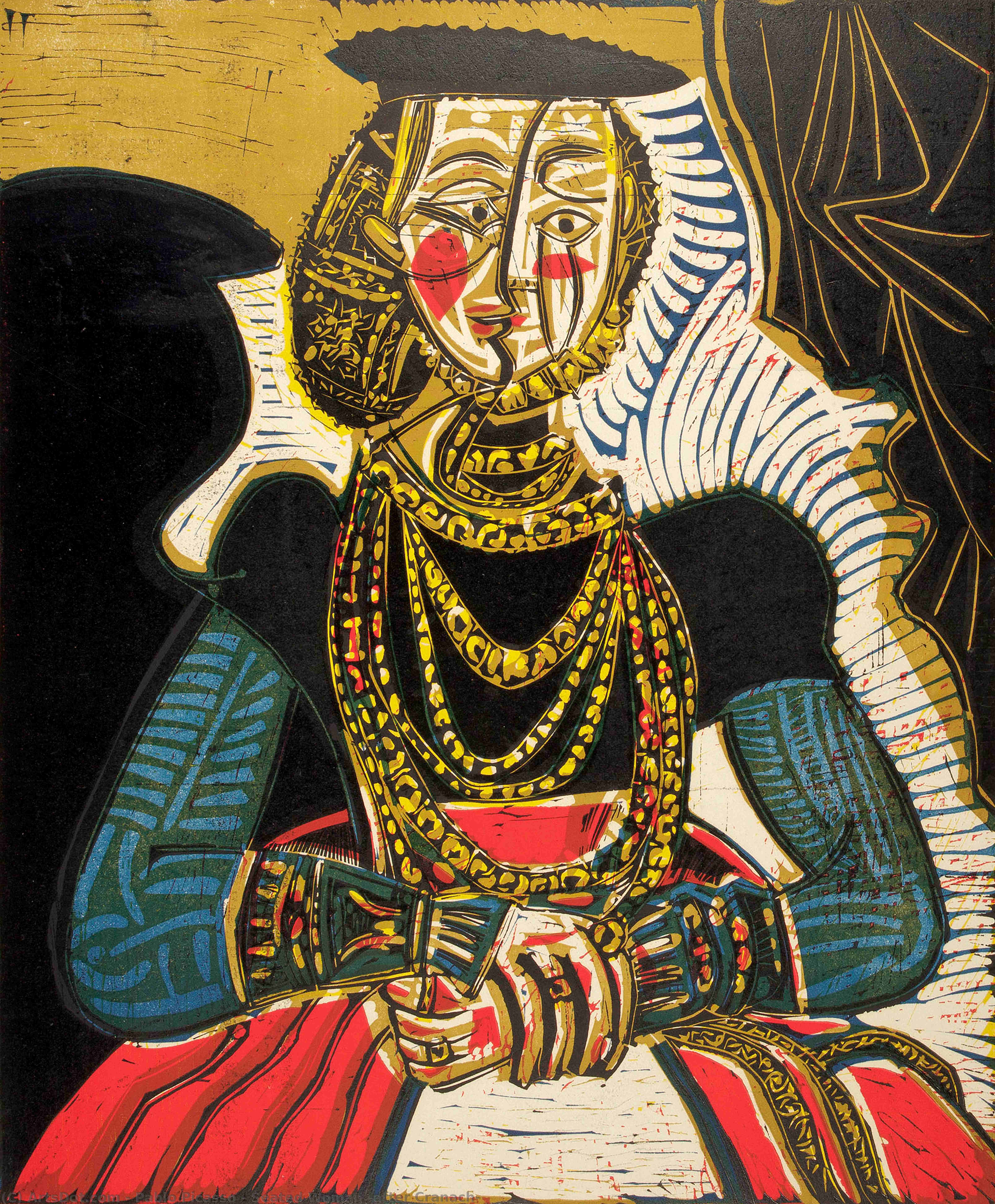 Seated Woman (after Cranach) — Pablo Picasso
