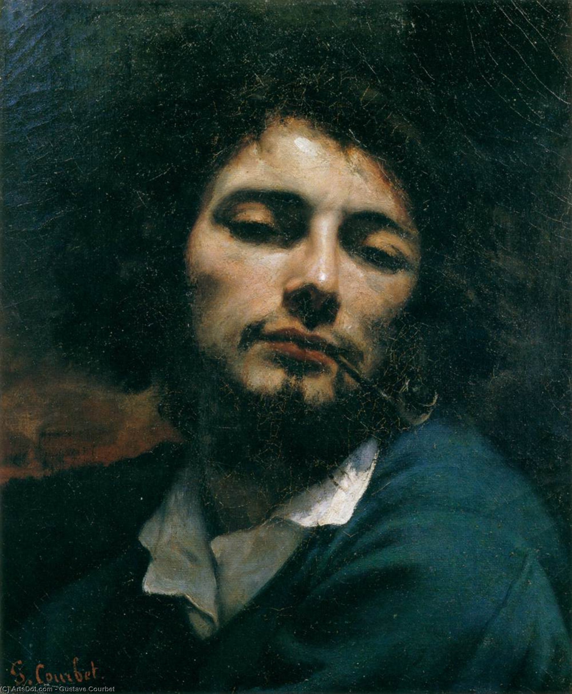 Self-portrait (man With Pipe) — Gustave Courbet