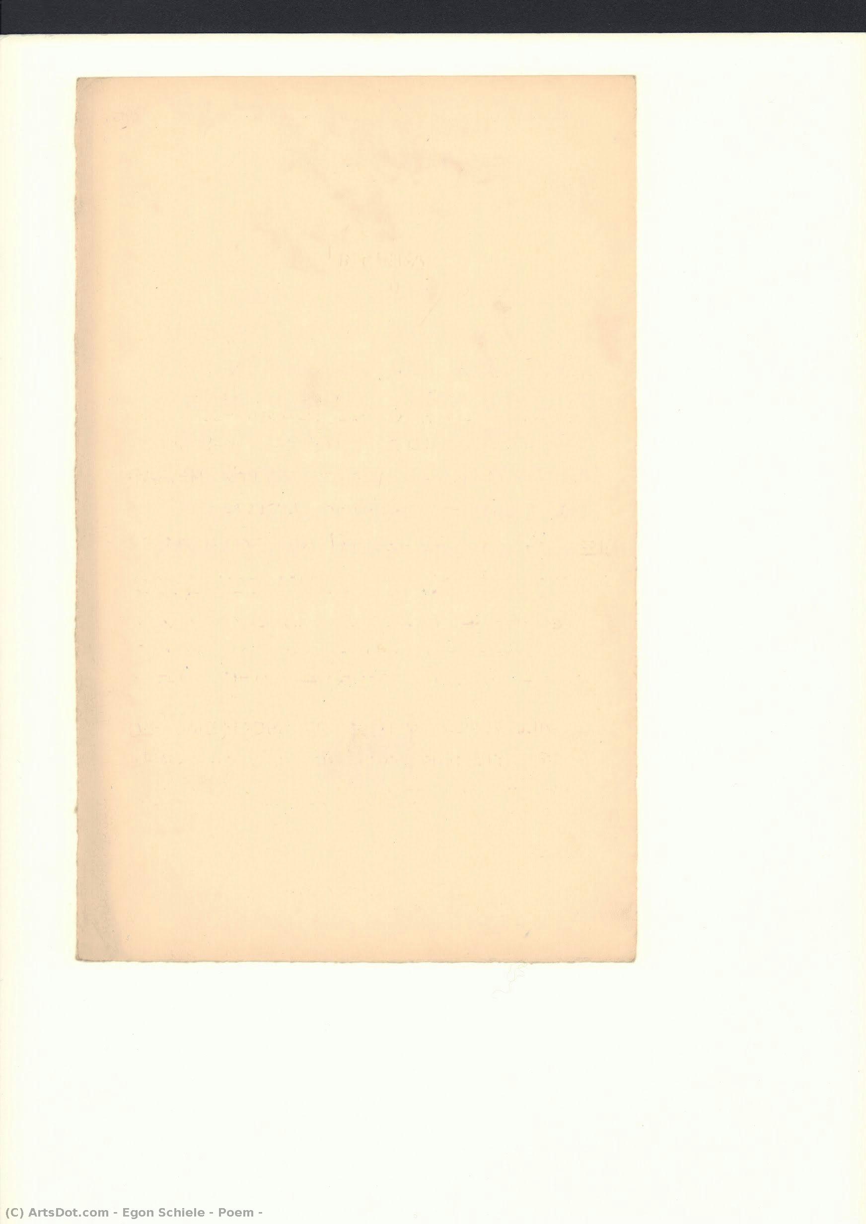 Poem — Egon Schiele