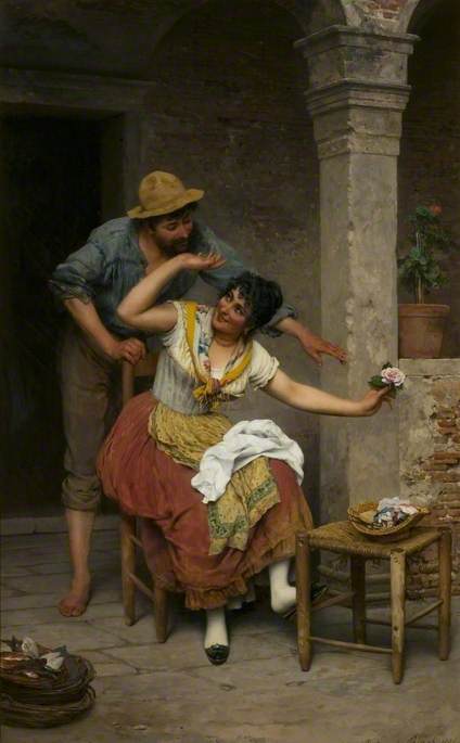 A Venetian Courtship — Eugen Von Blaas