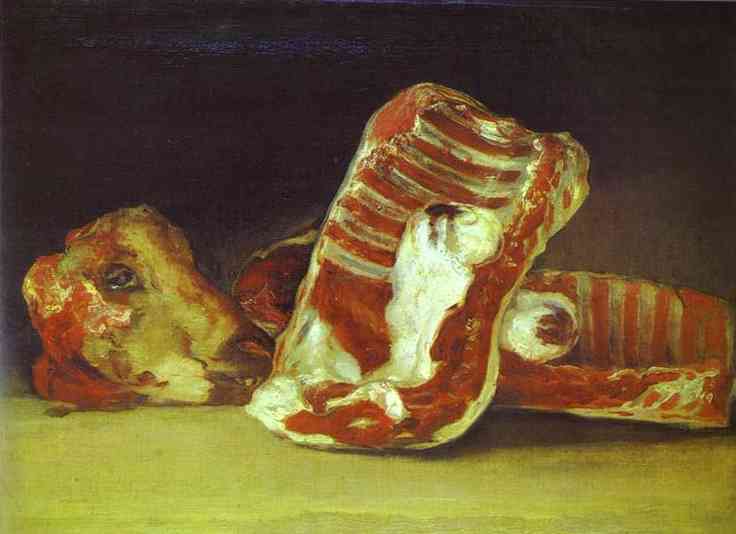 Head And Quarters Of A Dissected Ram — Francisco José De Goya Y Lucientes