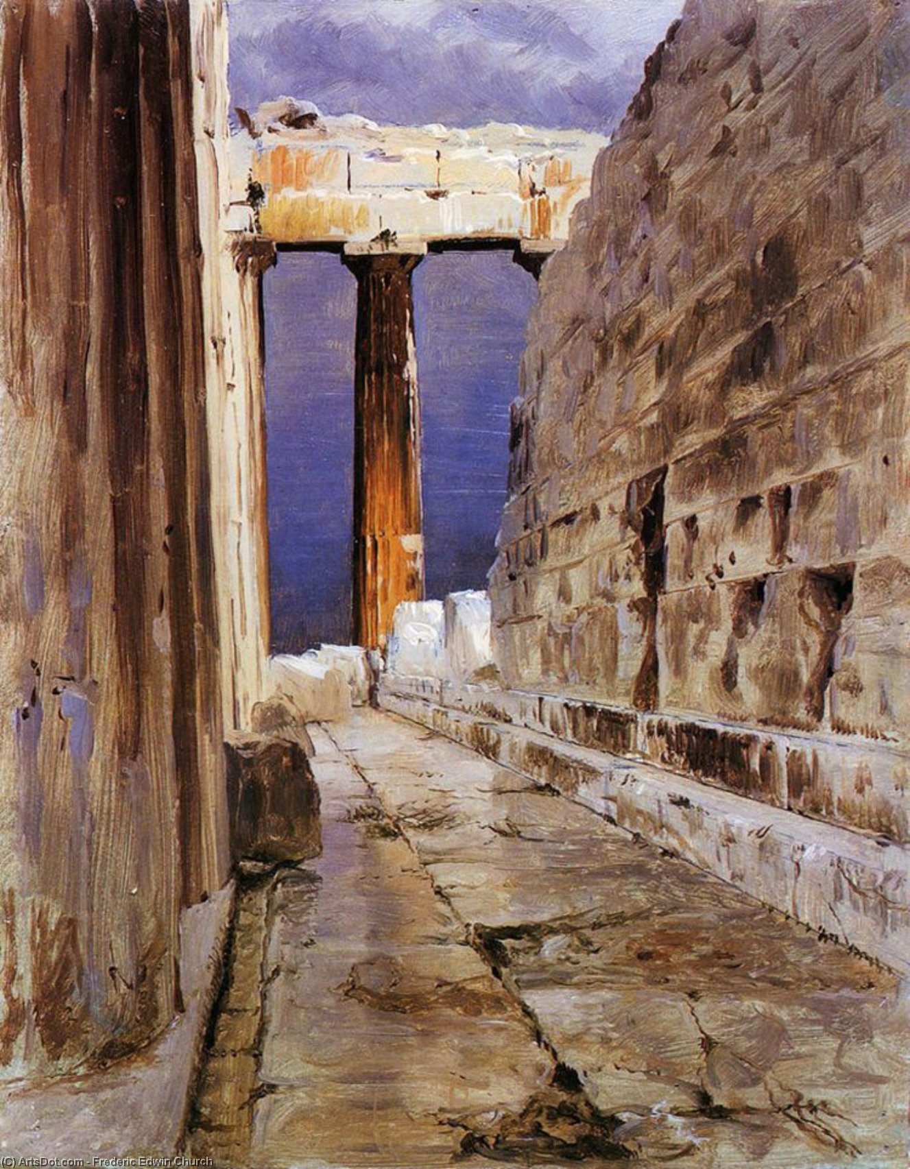 North Peristyle, Parthenon, Athens — Frederic Edwin Church