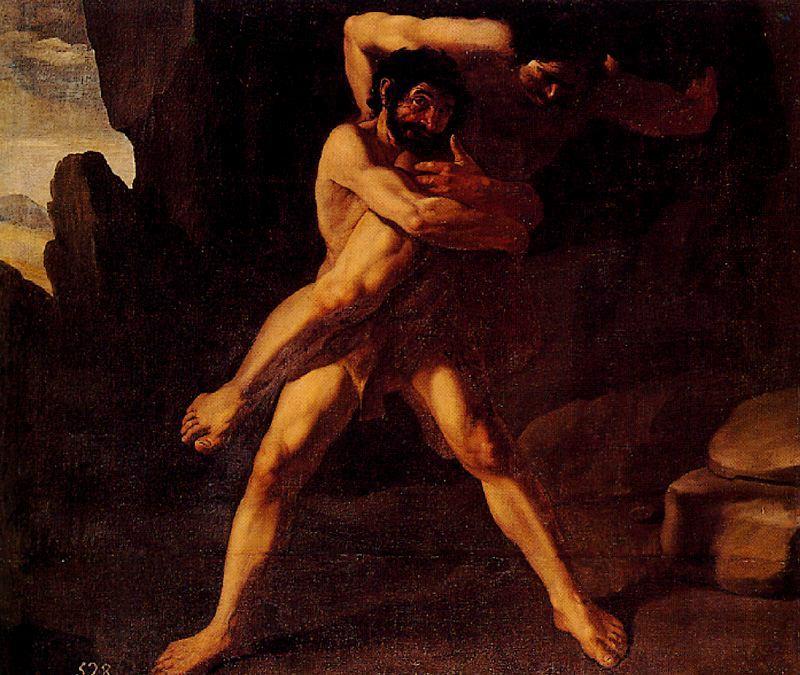 Lucha De Hércules Con Anteo — Francisco De Zurbarán