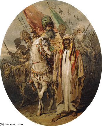 Arab Warriors Advancing — Amadeo Preziosi