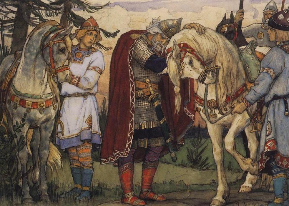 Oleg`s Farewell To His Horce — Victor Vasnetsov
