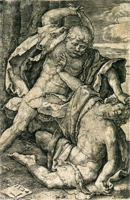 Cain Killing Abel — Lucas Van Leyden