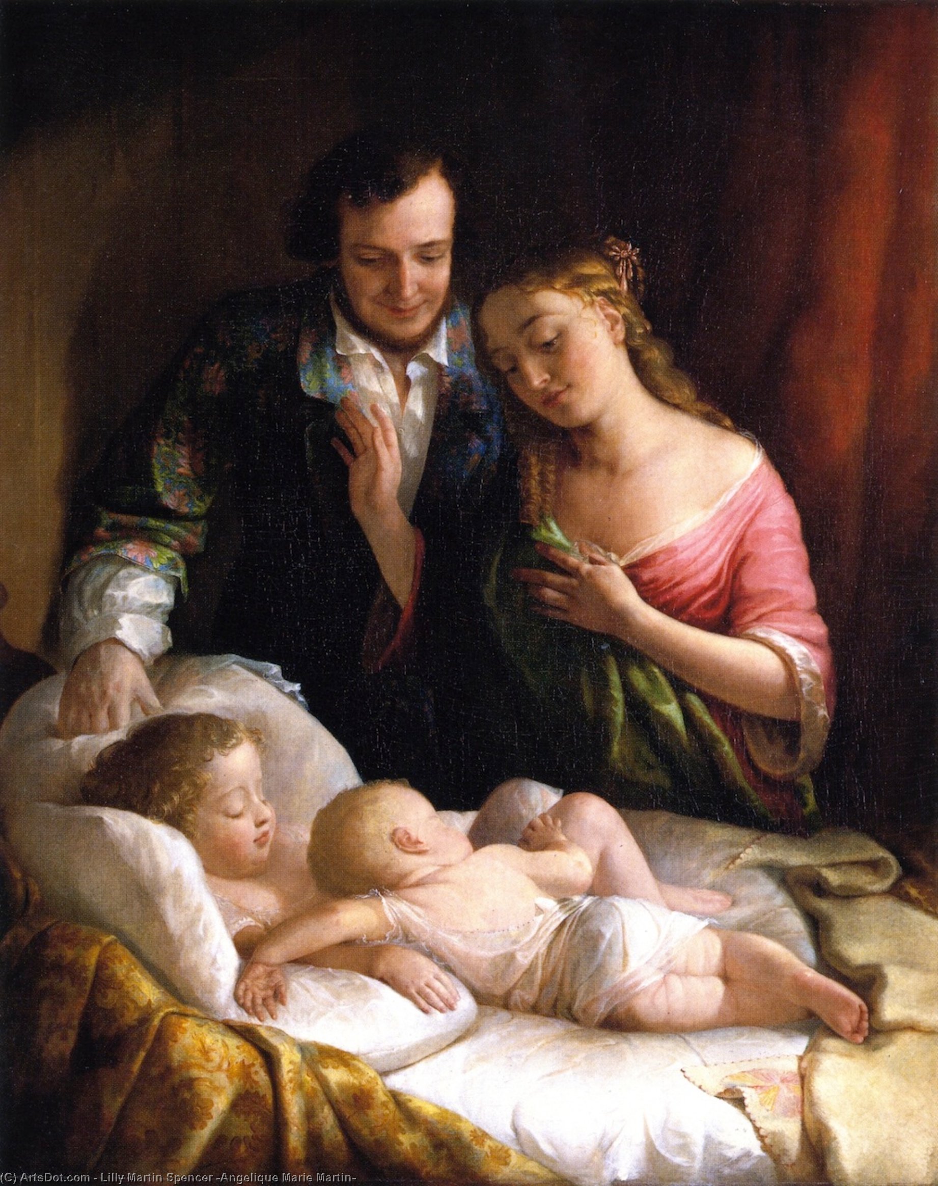 Domestic Happiness — Lilly Martin Spencer (angelique Marie Martin)
