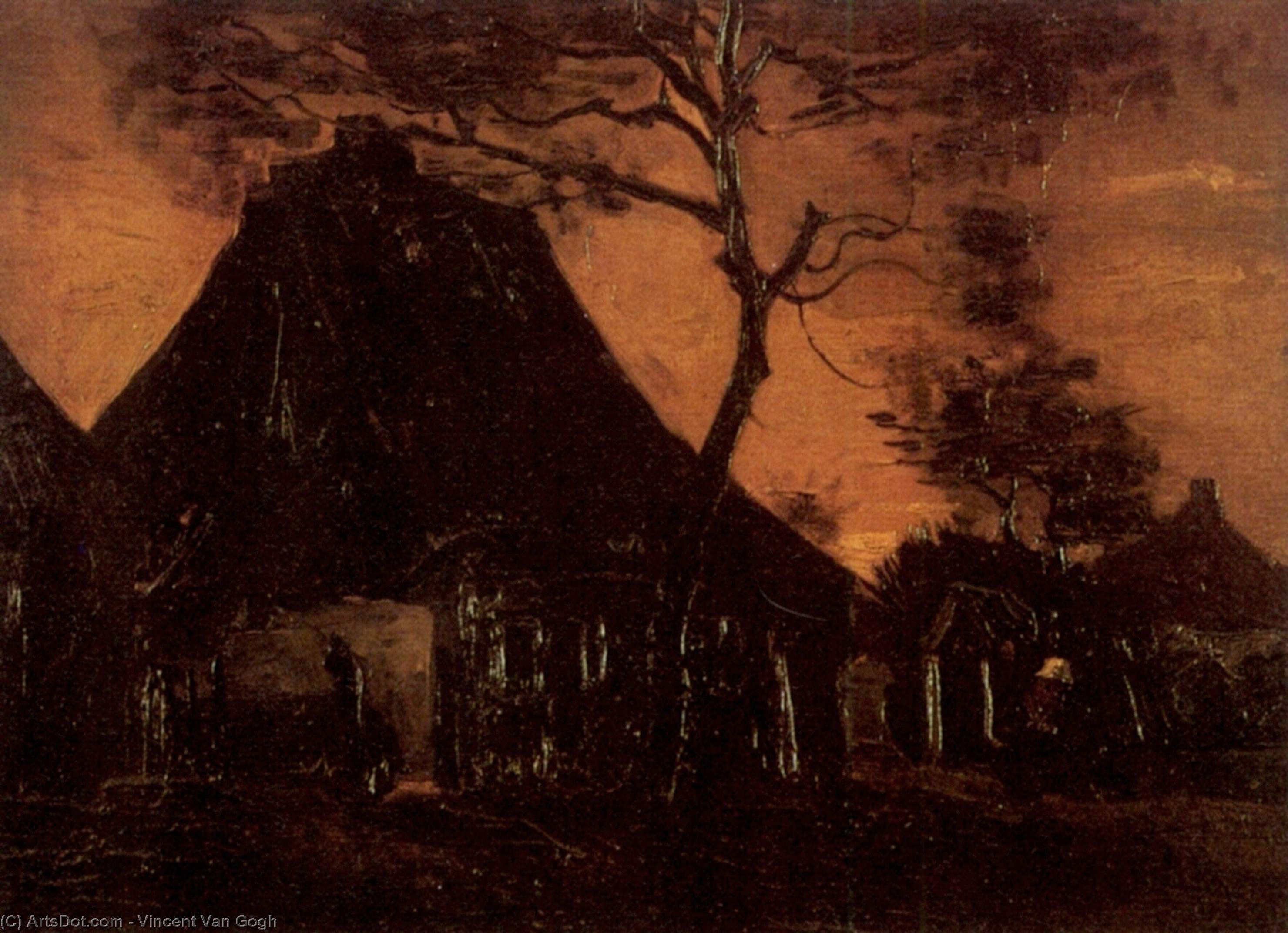 Cabaña Con Árboles — Vincent Willem Van Gogh
