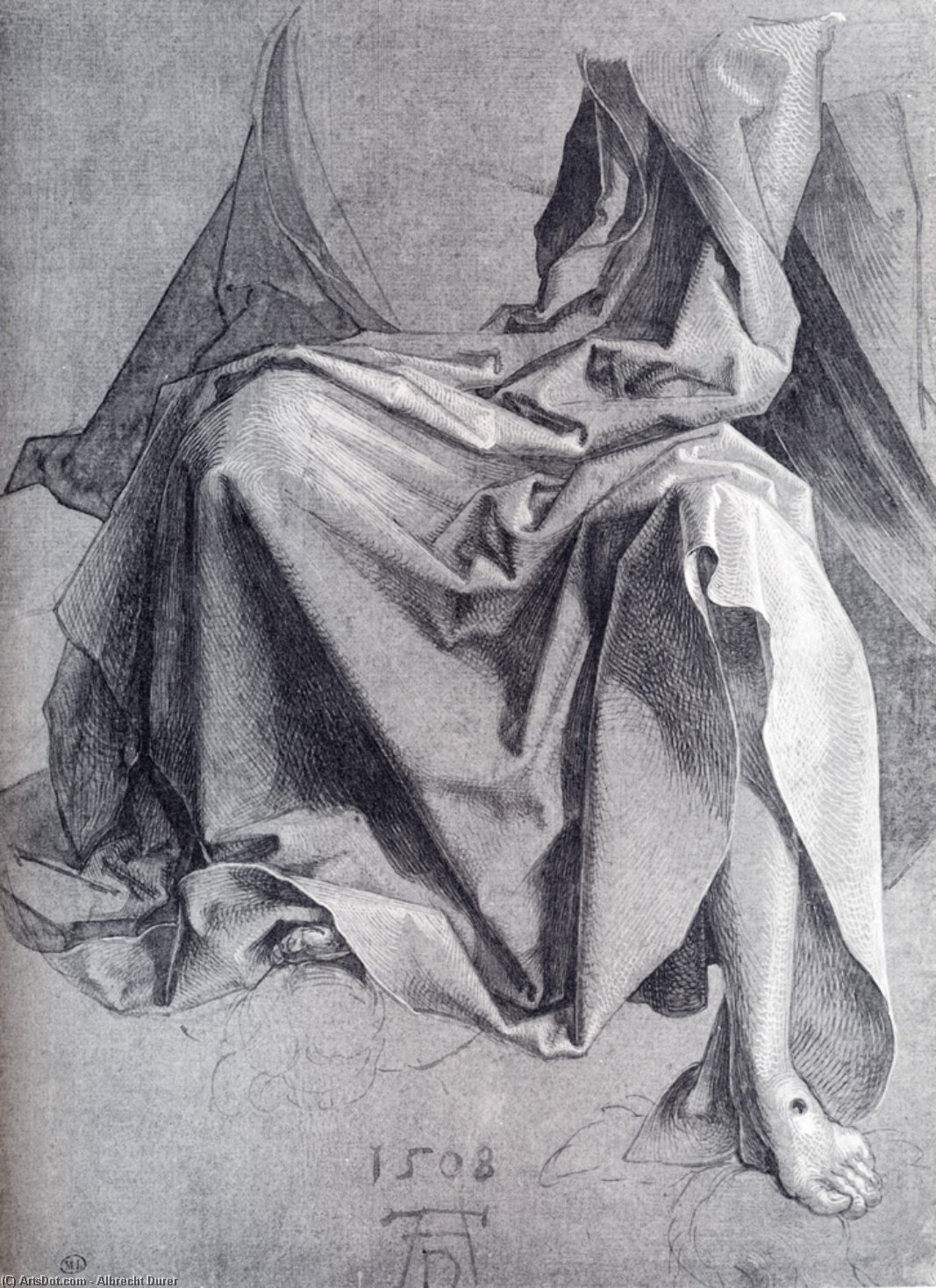 Study Of Drapery — Albrecht Dürer