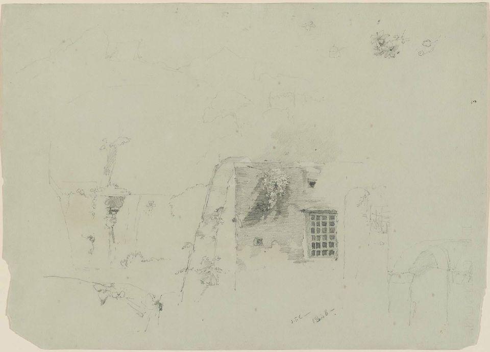 Ruin. Vine-covered Wall With Window — Jasper Francis Cropsey
