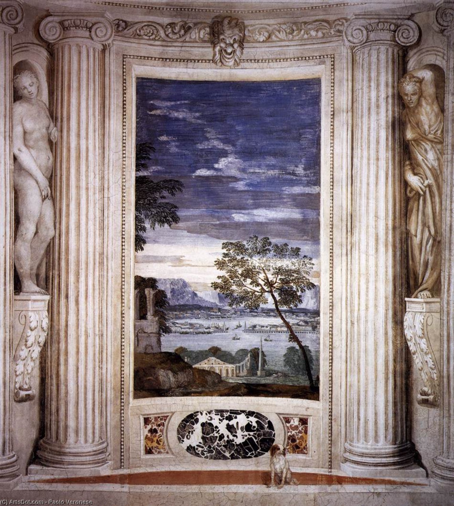 Landscape With Harbour — Paolo Veronese